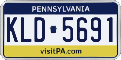 PA license plate KLD5691