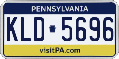 PA license plate KLD5696
