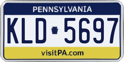 PA license plate KLD5697