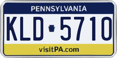 PA license plate KLD5710