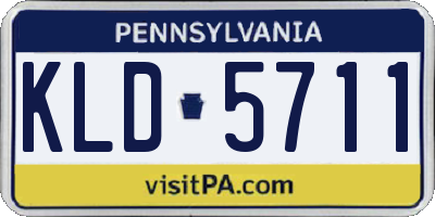PA license plate KLD5711