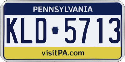 PA license plate KLD5713