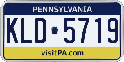 PA license plate KLD5719
