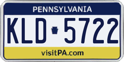 PA license plate KLD5722