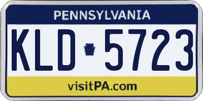 PA license plate KLD5723