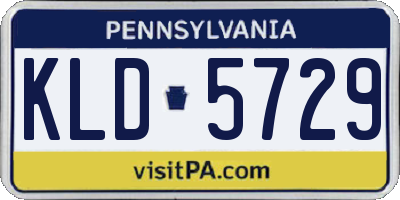 PA license plate KLD5729