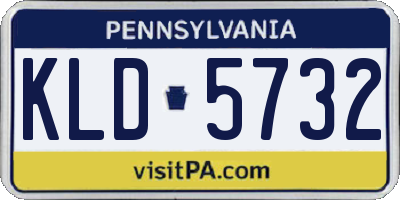PA license plate KLD5732