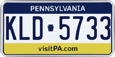 PA license plate KLD5733