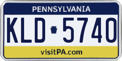 PA license plate KLD5740