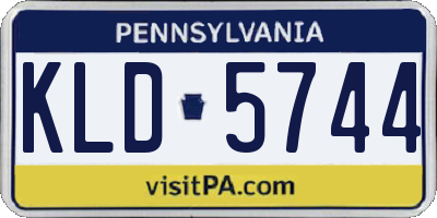 PA license plate KLD5744