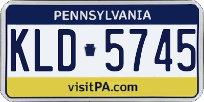 PA license plate KLD5745