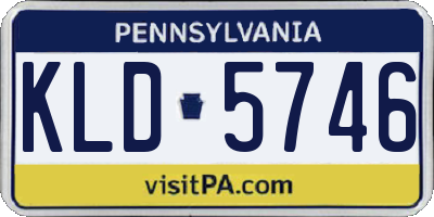 PA license plate KLD5746