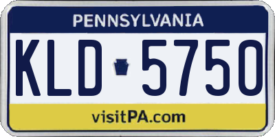 PA license plate KLD5750