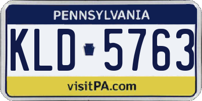 PA license plate KLD5763
