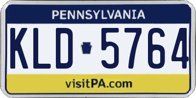 PA license plate KLD5764