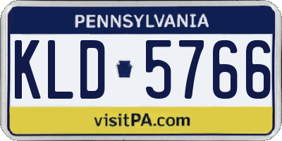PA license plate KLD5766