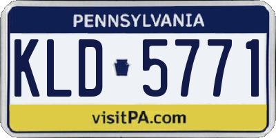 PA license plate KLD5771