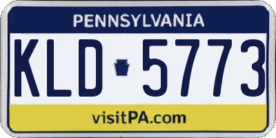 PA license plate KLD5773