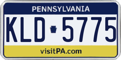 PA license plate KLD5775