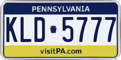 PA license plate KLD5777