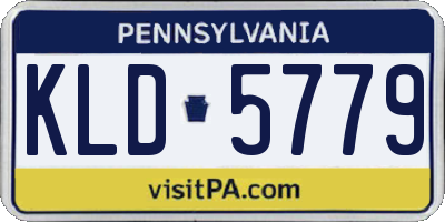 PA license plate KLD5779