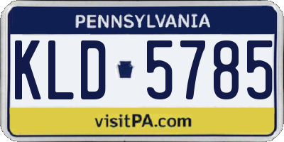 PA license plate KLD5785