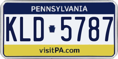 PA license plate KLD5787