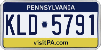 PA license plate KLD5791