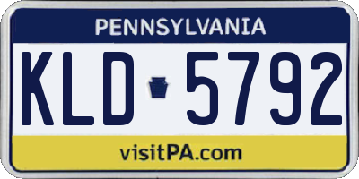 PA license plate KLD5792
