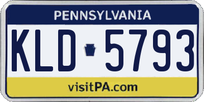 PA license plate KLD5793
