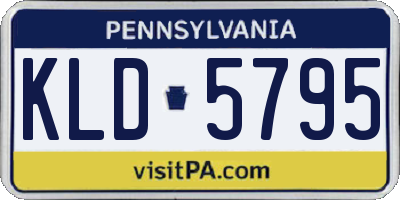 PA license plate KLD5795