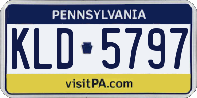 PA license plate KLD5797
