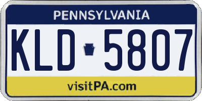 PA license plate KLD5807