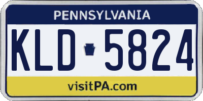 PA license plate KLD5824