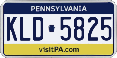 PA license plate KLD5825