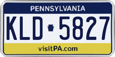 PA license plate KLD5827