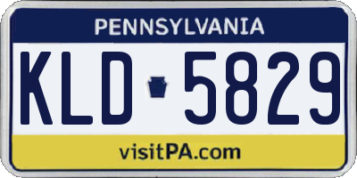 PA license plate KLD5829
