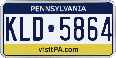 PA license plate KLD5864