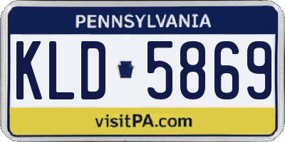 PA license plate KLD5869