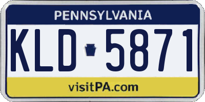PA license plate KLD5871