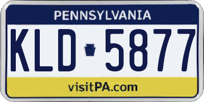 PA license plate KLD5877