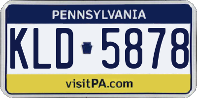 PA license plate KLD5878