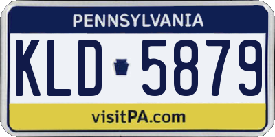 PA license plate KLD5879