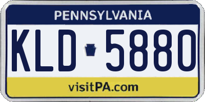 PA license plate KLD5880