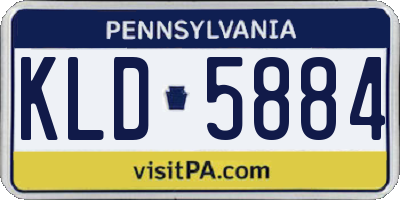 PA license plate KLD5884