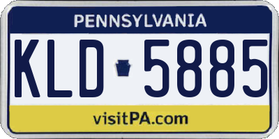 PA license plate KLD5885