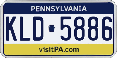 PA license plate KLD5886
