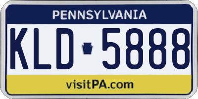 PA license plate KLD5888