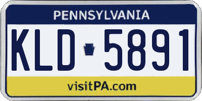 PA license plate KLD5891