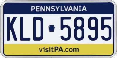 PA license plate KLD5895